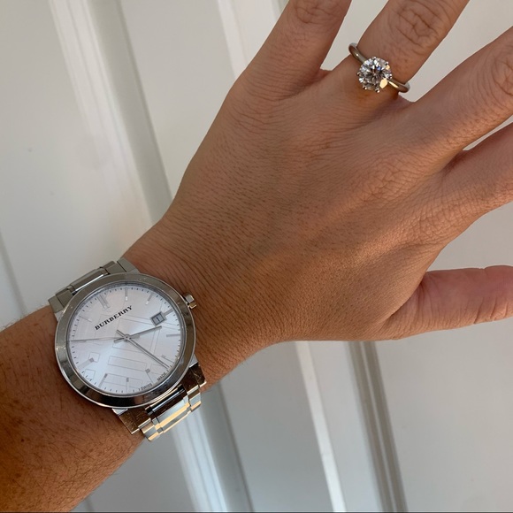 Burberry Silver Check Watch 38mm - Picture 2 of 11